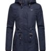 Ragwear Parka de iarnă 'Monadis'  bleumarin / maro / negru / alb