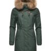 Ragwear Parka de iarnă 'Tawny'  maro / verde închis