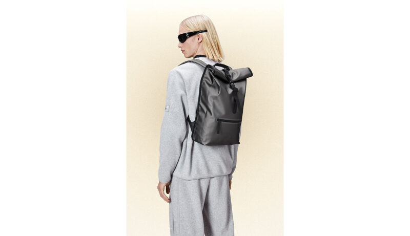 Original Rains Rolltop Rucksack Metallic Grey