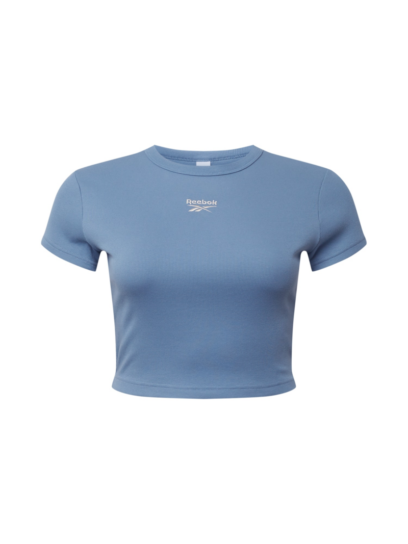 Reebok Tricou  albastru fumuriu / alb