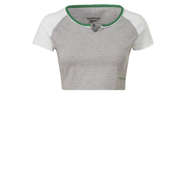 Reebok Tricou funcțional  gri amestecat / verde / alb lână