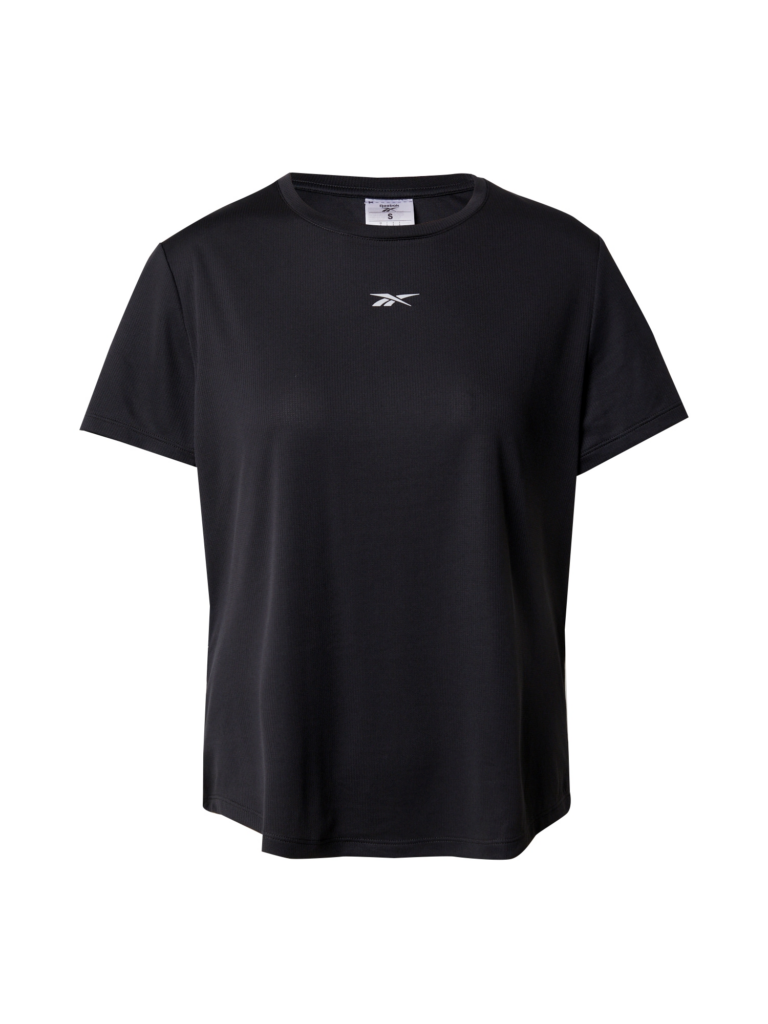 Reebok Tricou funcțional  negru / alb