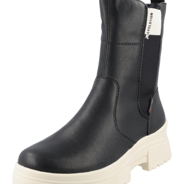 Rieker Sport Botine  negru / alb