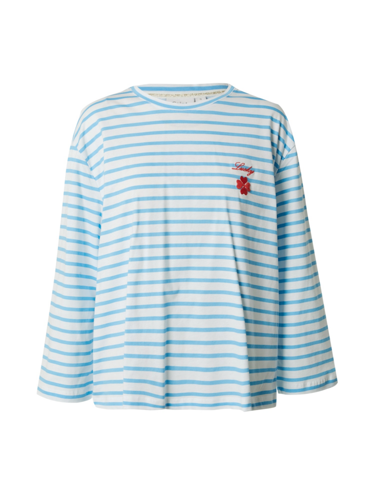 SAINT TROPEZ Tricou 'Aria'  azuriu / alb