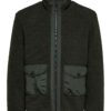 SELECTED HOMME Jachetă  fleece 'Snowden'  verde închis