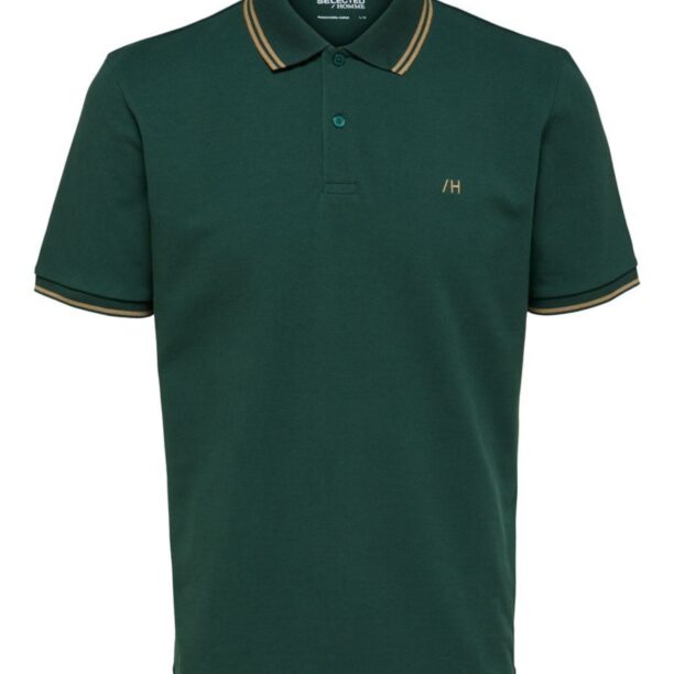 SELECTED HOMME Tricou 'SLHDante'  bej / verde pin