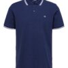 SELECTED HOMME Tricou 'SLHDante'  bleumarin / alb