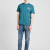 SELECTED HOMME Tricou 'SLHRELAXARIES'  bej / verde petrol