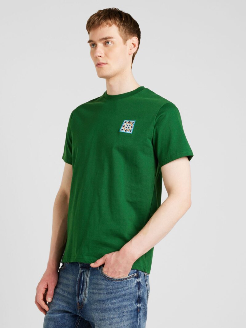 Preţ SELECTED HOMME Tricou 'SLHTATE'  bej / bleumarin / albastru deschis / verde închis