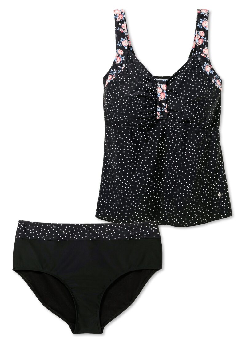 SHEEGO Costum de baie Tankini  albastru / portocaliu somon / negru / alb