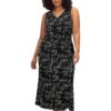 SHEEGO Rochie  negru / alb