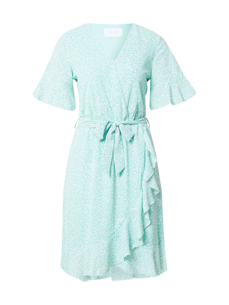 SISTERS POINT Rochie 'NEW GRETO-21'  verde jad / alb