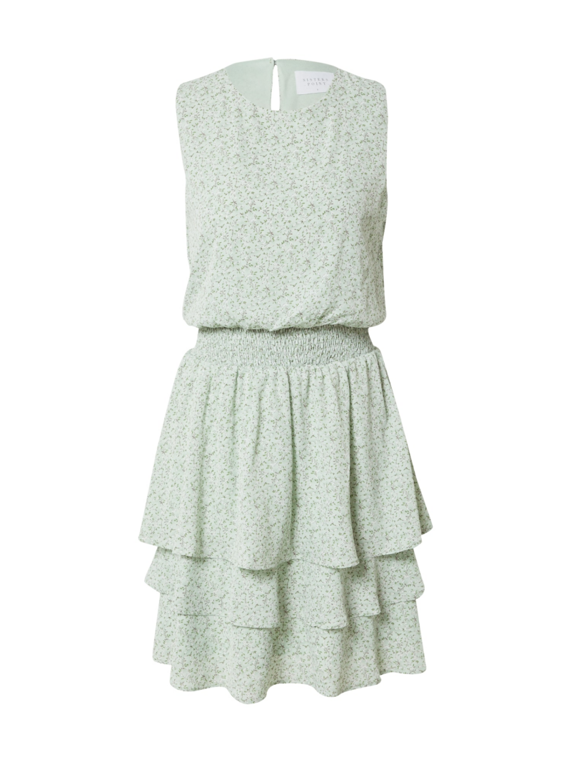 SISTERS POINT Rochie 'NICOLINE'  verde pastel / alb