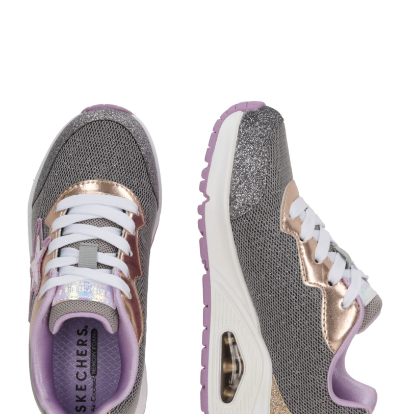 SKECHERS Sneaker 'UNO - STARRY VIBE'  auriu / gri / lila / argintiu