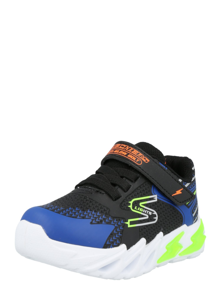 SKECHERS Sneaker  albastru regal / verde neon / portocaliu mandarină / negru