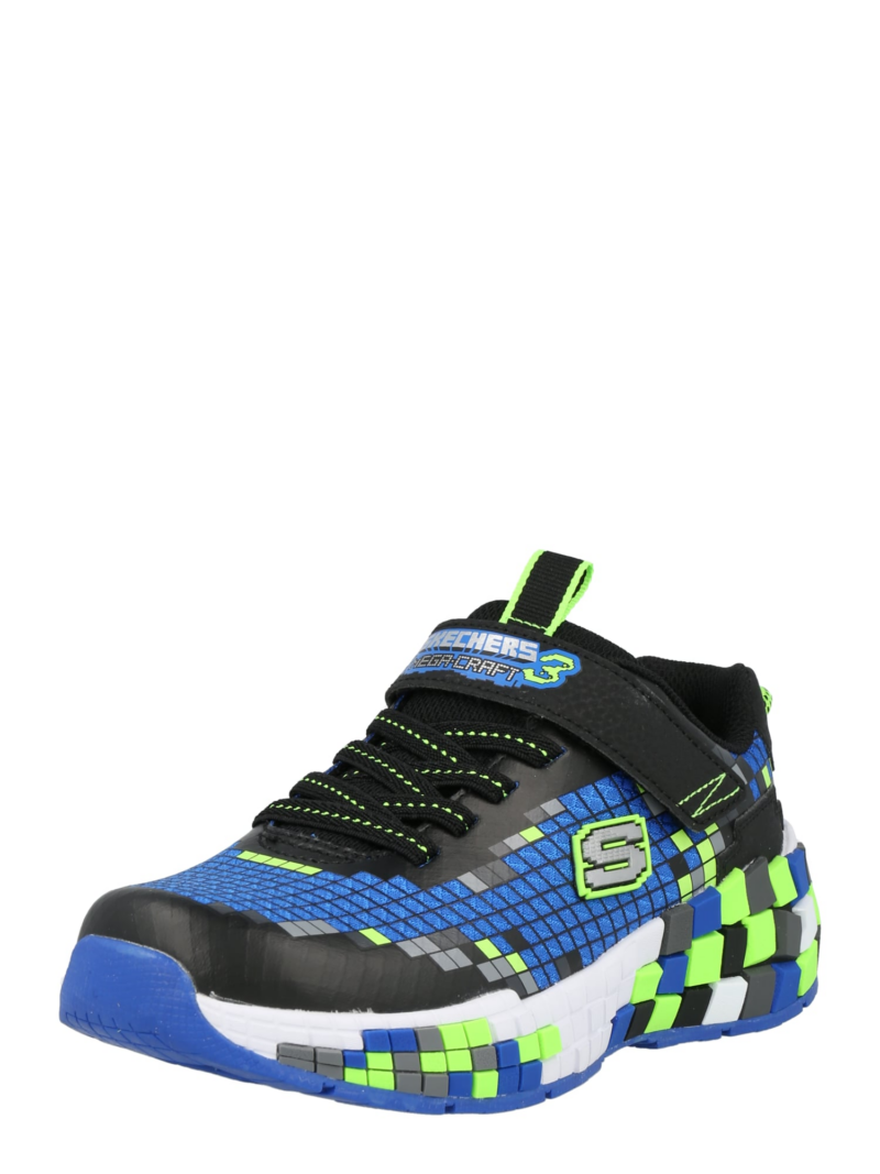 SKECHERS Sneaker  albastru / verde limetă / negru