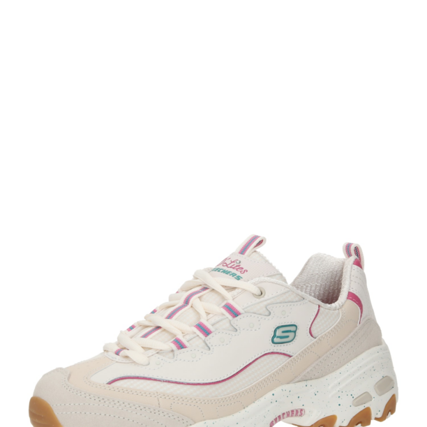 SKECHERS Sneaker low 'D'LITES'  crem / alb kitt / verde / roz