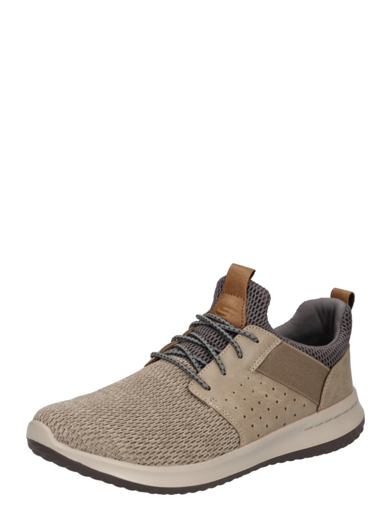 SKECHERS Sneaker low 'Deslon Camben'  bej deschis / gri taupe / gri argintiu