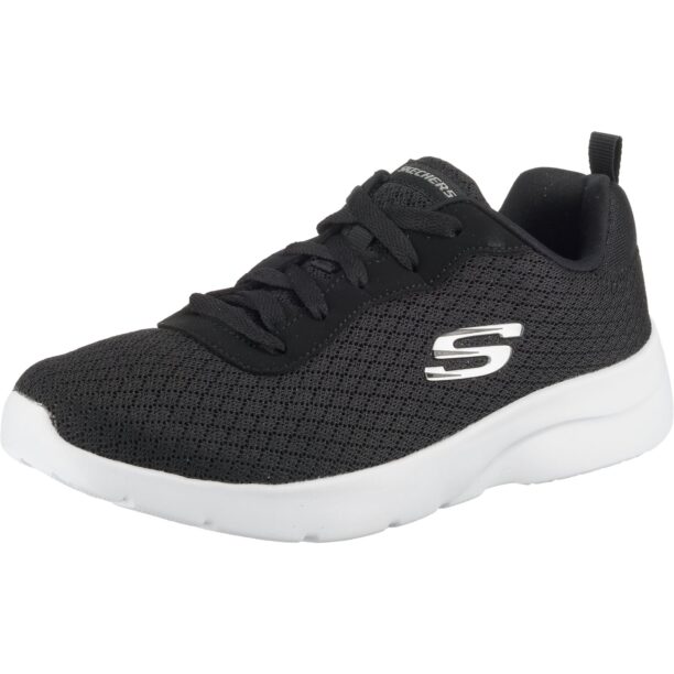 SKECHERS Sneaker low 'Dynamight'  negru / argintiu / alb