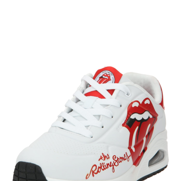 SKECHERS Sneaker low 'Rolling Stones Lick'  roșu / negru / alb murdar