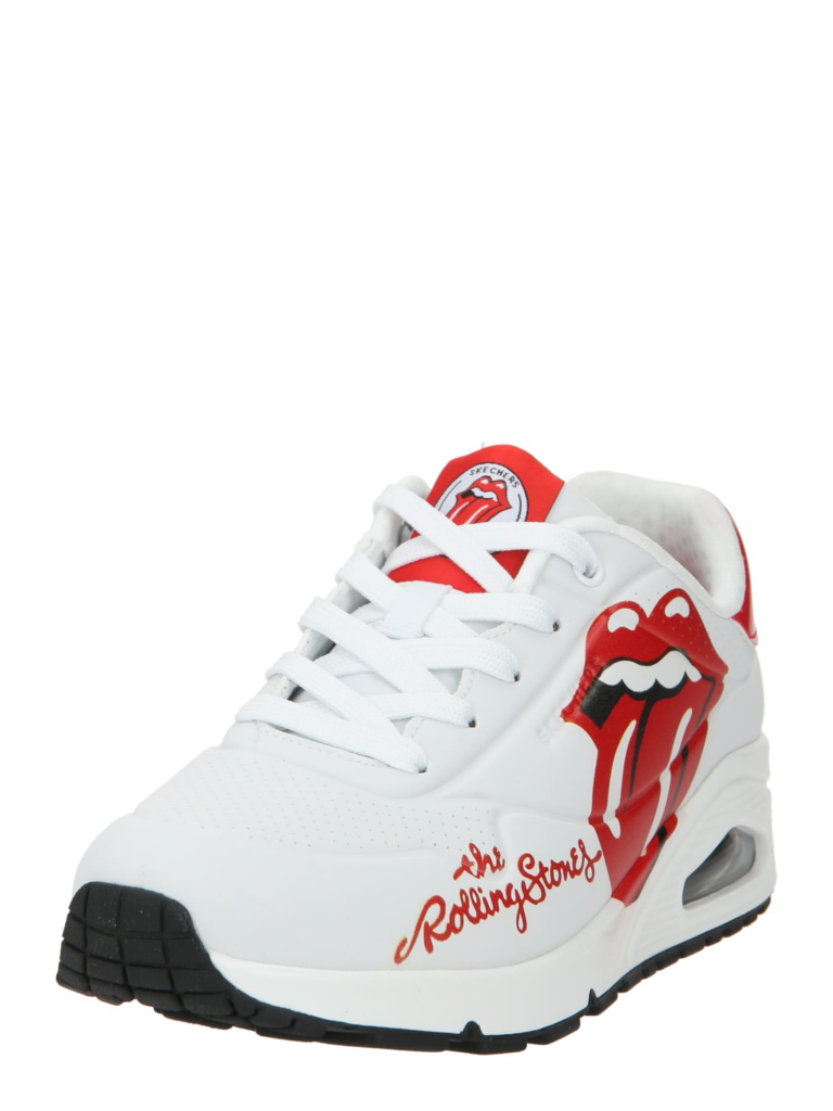 SKECHERS Sneaker low 'Rolling Stones Lick'  roșu / negru / alb murdar