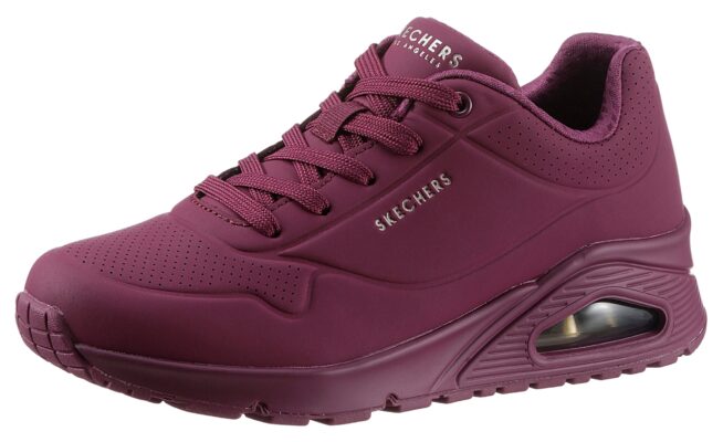 SKECHERS Sneaker low 'Uno Stand On Air'  mov zmeură / argintiu