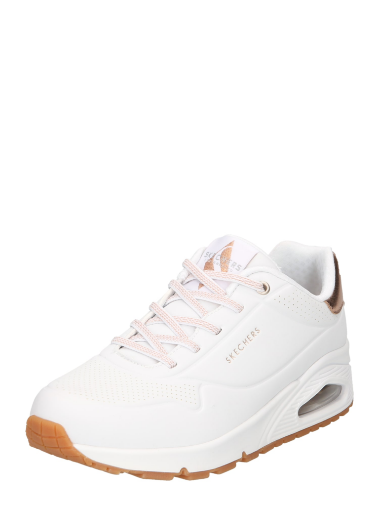 SKECHERS Sneaker low 'Uno'  auriu - roz / alb