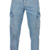 SOUTHPOLE Pantaloni eleganți  albastru denim / alb