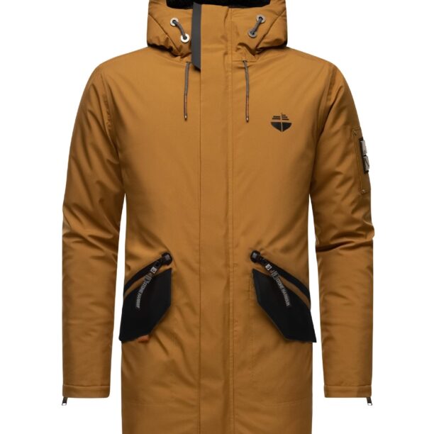 STONE HARBOUR Parka de iarnă 'Ragaan'  maro caramel / negru