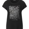 STREET ONE Tricou  negru / argintiu / alb