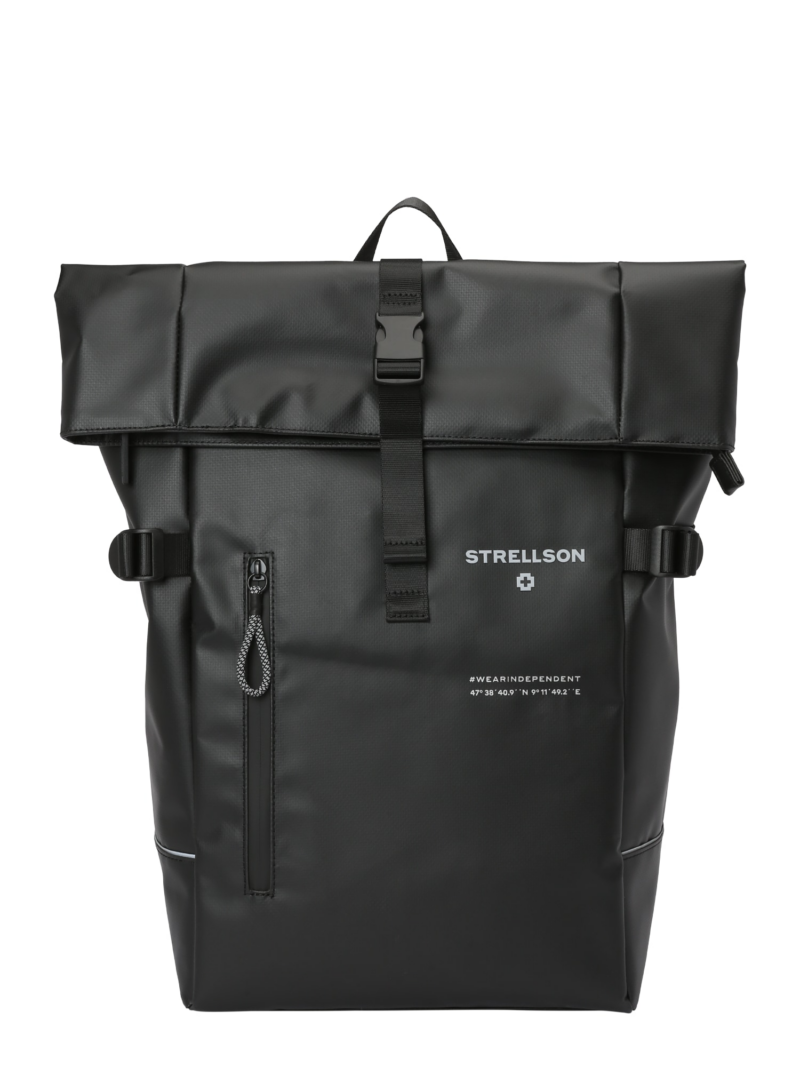 STRELLSON Rucsac 'Stockwell 2.0 Eddie'  negru / alb