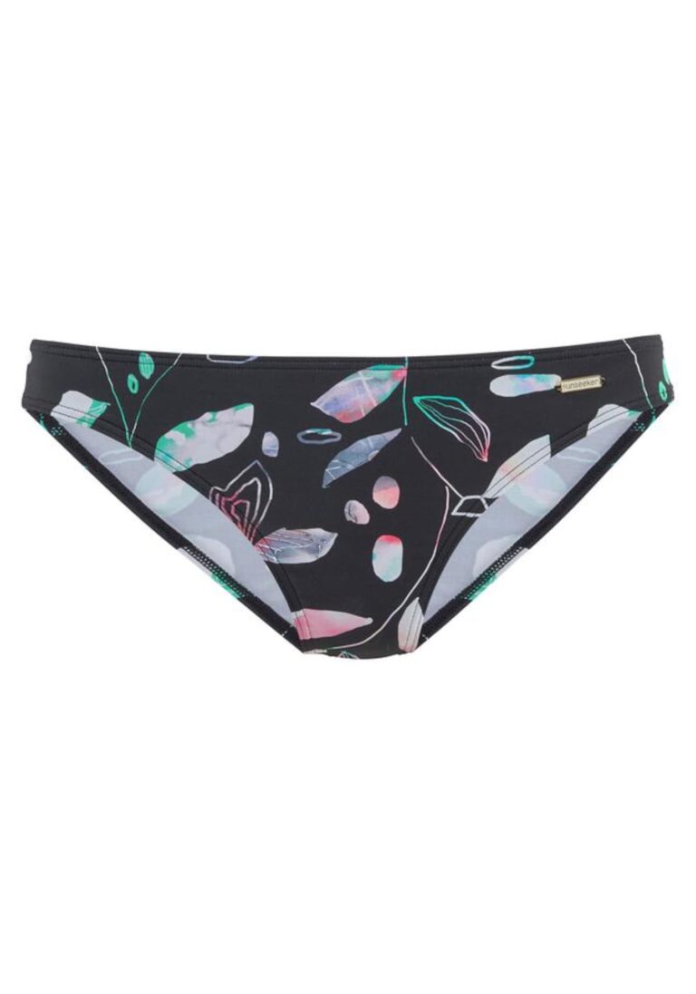 SUNSEEKER Slip costum de baie 'Leaves'  negru