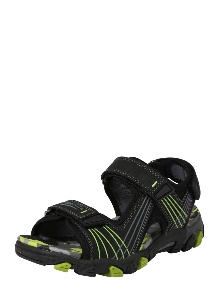 SUPERFIT Pantofi deschiși 'Henry'  verde neon / negru