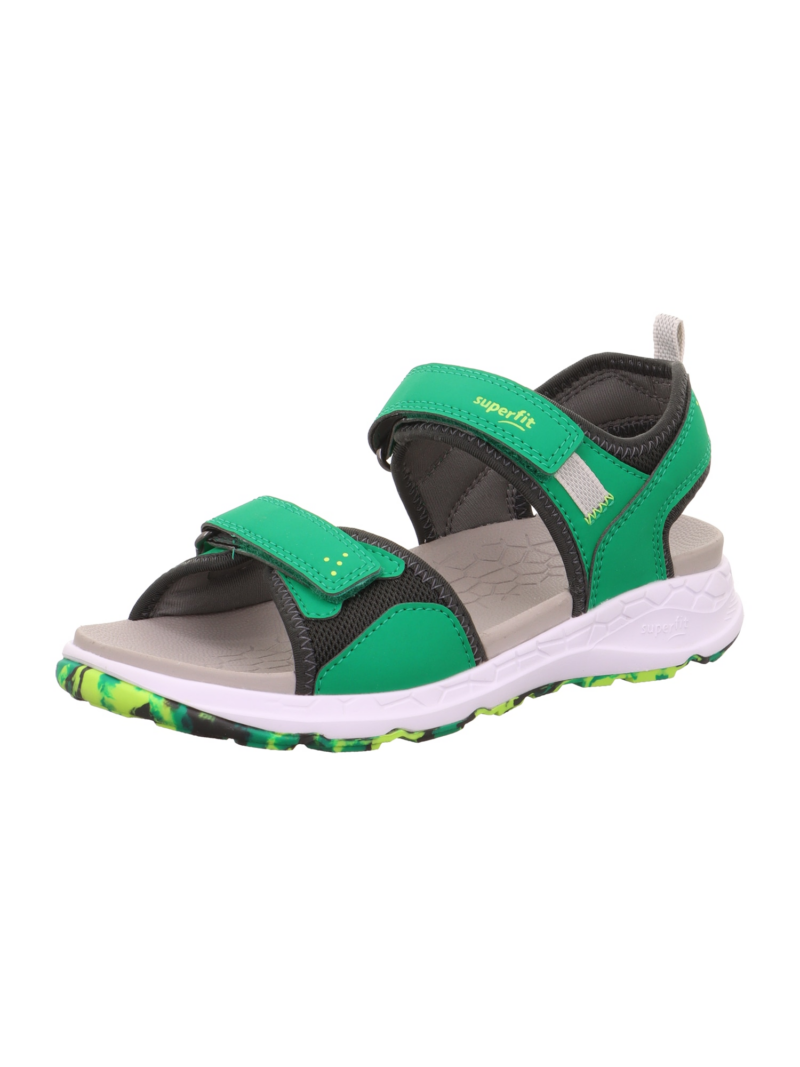 SUPERFIT Pantofi deschiși  galben / verde / negru