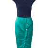 SWING Rochie  bleumarin / verde jad