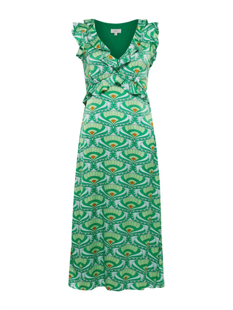 Sável Rochie 'THERISE'  galben șofran / verde mentă / verde jad / verde pastel