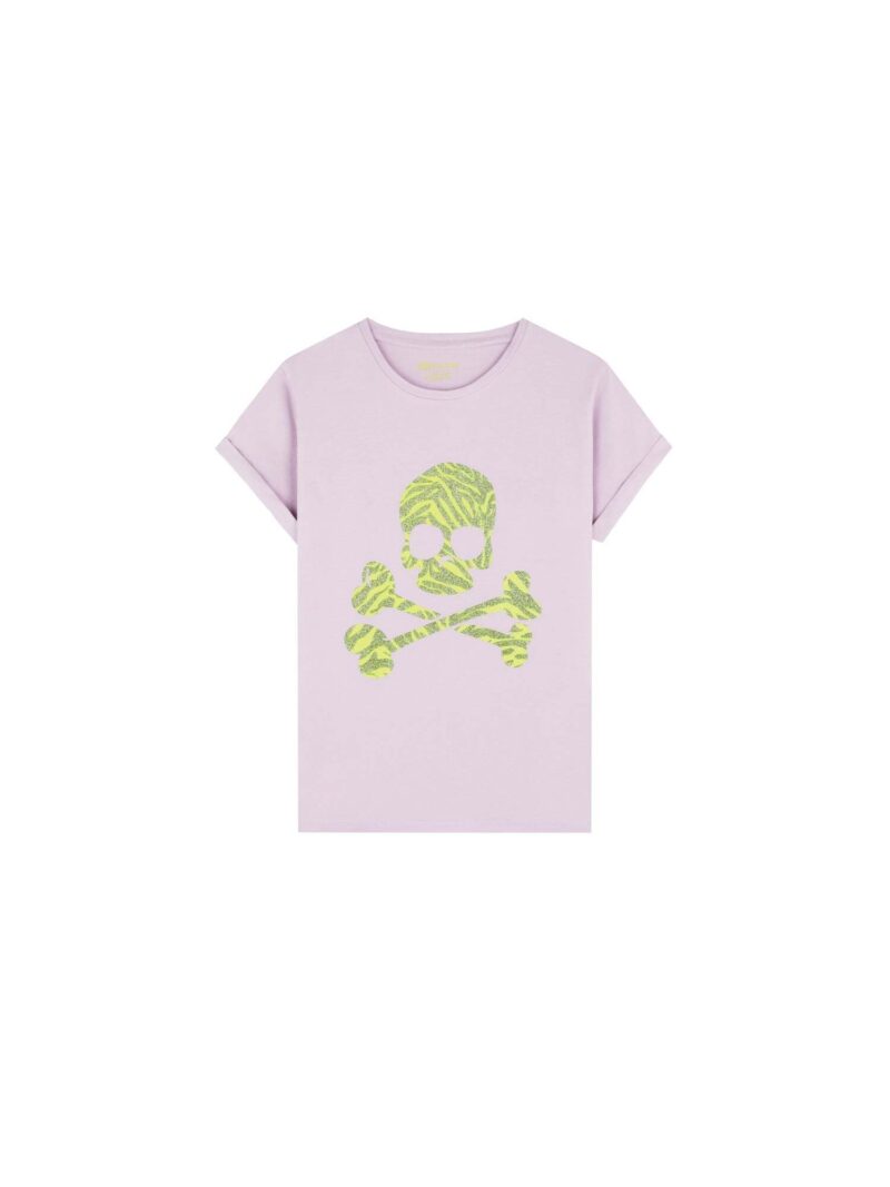 Scalpers Tricou  verde / mov liliachiu