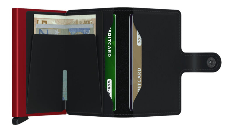 Secrid Miniwallet Matte Black & Red preţ