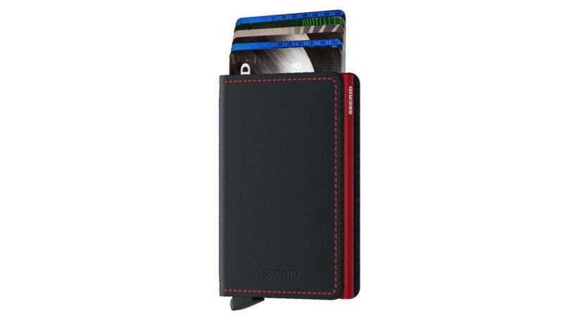 Secrid Slimwallet Matte Black & Red preţ