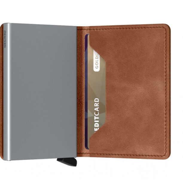 Secrid Slimwallet Vintage Cognac-Silver preţ