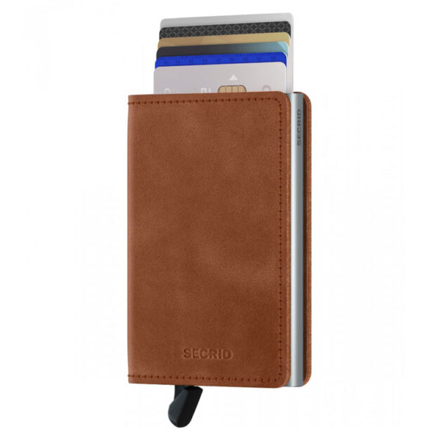 Secrid Slimwallet Vintage Cognac-Silver