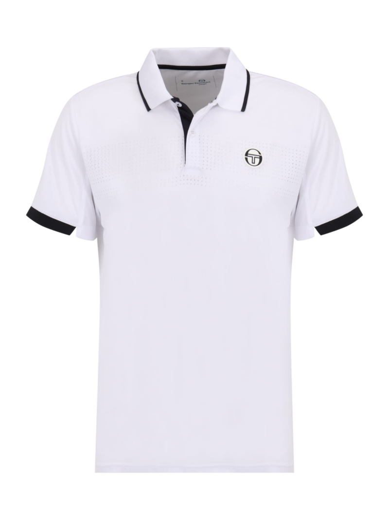 Sergio Tacchini Tricou funcțional  negru / alb