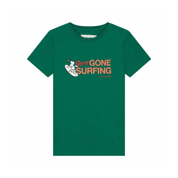 Shiwi Tricou 'Snoopy Gone Surfing'  verde închis / portocaliu / roșu deschis / alb