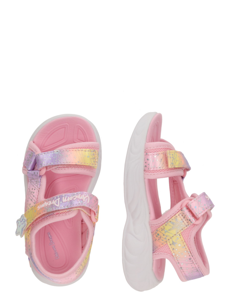 Skechers Kids Sandale 'Unicorn Dreams'  albastru deschis / galben / mov lavandă / roz pitaya