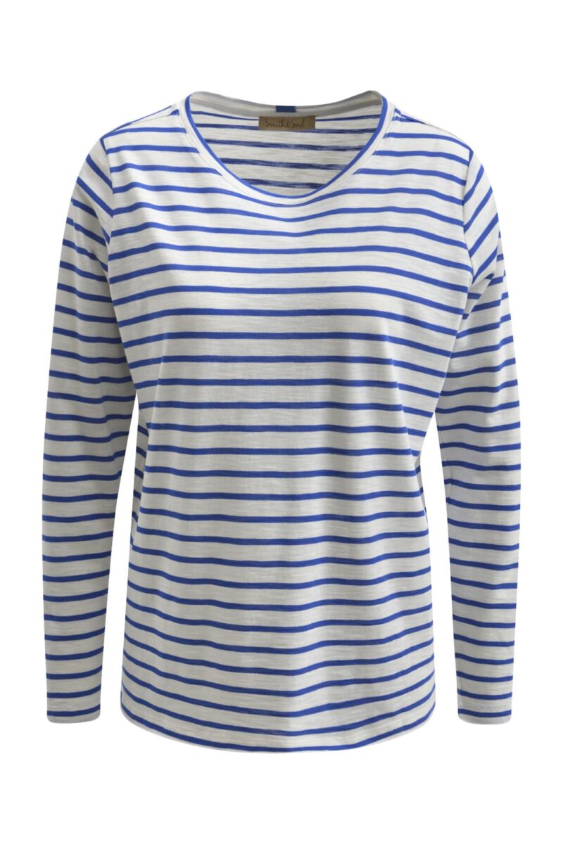 Smith&Soul Tricou  albastru / alb