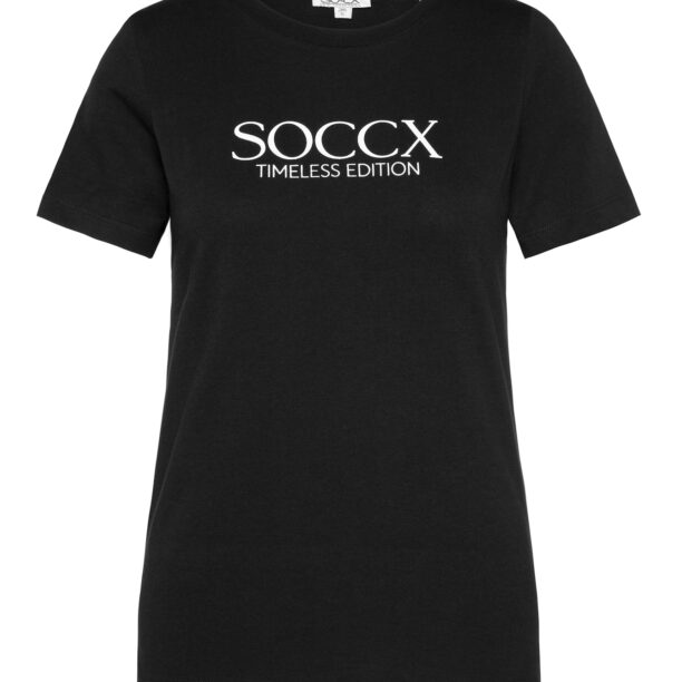 Soccx Tricou  negru / alb