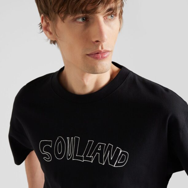 Cumpăra Soulland Tricou 'Kai Roberta'  negru / alb