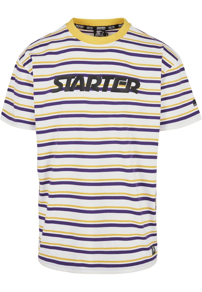 Starter Black Label Tricou  galben / mov închis / negru / alb