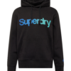 Superdry Bluză de molton  turcoaz / albastru regal / negru