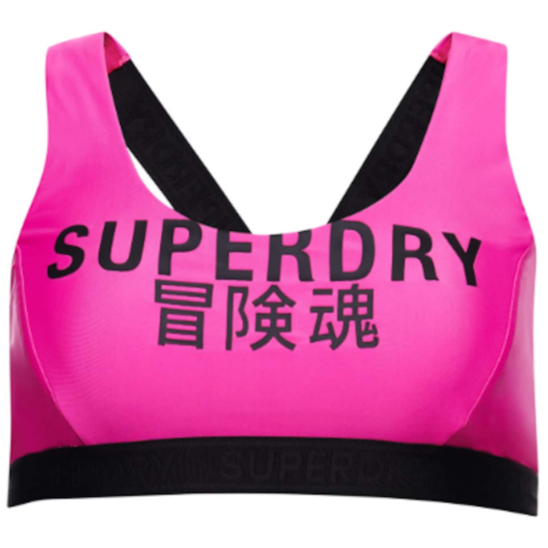 Superdry Sutien costum de baie  roz / negru